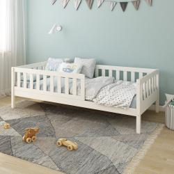 PROMO Lit enfant banquette 90x200 CHARLIE Blanc, Couleur Blanc, L209, l96, H66, ALFRED ET COMPAGNIE