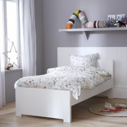 PROMO Lit enfant blanc 90x200 Oscar et Emma, Couleur Blanc, L210, l97, H80, ALFRED ET COMPAGNIE