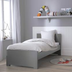 PROMO Lit enfant gris koala 90x190 Oscar et Emma, Couleur Gris Koala, L200, l97, H80, ALFRED ET COMPAGNIE
