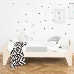 PROMO Lit enfant avec sommier Naturel/Cacao 70x160, Couleur Naturel/Cacao, L167, l74, H48, ALFRED ET COMPAGNIE