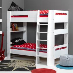 PROMO Lit superposé enfant séparable 90x190 Pauline et Thomas blanc, Couleur Blanc, L197, l99, H173, ALFRED ET COMPAGNIE ALFRED & CIE