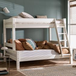 PROMO Lit superposé séparable 120/160x200 OCTAVE blanc, Couleur Blanc, L211, l171, H169, ALFRED ET COMPAGNIE