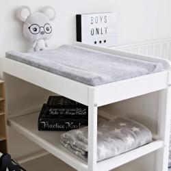 Matelas à langer 70x40 gris clair pour table à langer Léonce, Couleur , L70, l40, H7.5, ALFRED ET COMPAGNIE