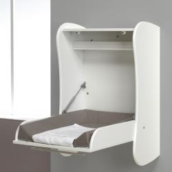 PROMO Table a langer murale blanc, Couleur Blanc, L32, l55, H78.5, ALFRED ET COMPAGNIE