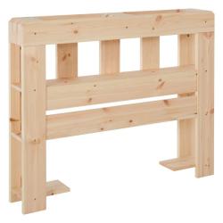 PROMO Tête avec rangements pour lit Siméon 90x200, Couleur Bois, L111, l19, H90, ALFRED ET COMPAGNIE