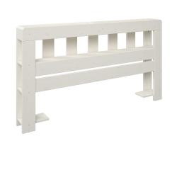 PROMO Tête pour lit style palette SIMEON 140x200, Couleur Blanc, L161, l19.1, H90, ALFRED ET COMPAGNIE