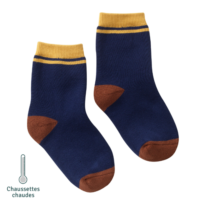 Chaussettes sans couture unies - Confort Pieds Sensibles et Hypersensibilité - Coton doux Bleu - Tichoups TICHOUPS.FR