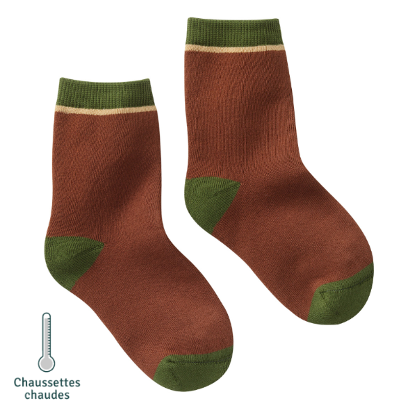 Chaussettes sans couture unies - Confort Pieds Sensibles et Hypersensibilité - Coton doux Marron - Tichoups TICHOUPS.FR