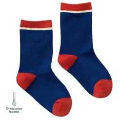 Chaussettes sans couture unies - Confort Pieds Sensibles et Hypersensibilité - Coton doux Bleu - Tichoups TICHOUPS.FR