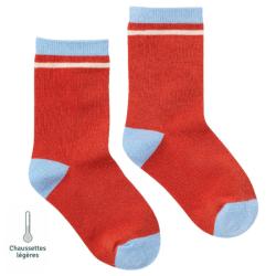 Chaussettes sans couture unies - Confort Pieds Sensibles et Hypersensibilité - Coton doux Rouge - Tichoups TICHOUPS.FR