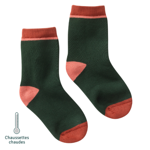 Chaussettes sans couture unies - Confort Pieds Sensibles et Hypersensibilité - Coton doux Vert - Tichoups TICHOUPS.FR