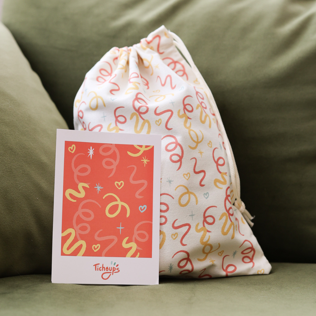 en Cuir Pochon cadeau - Taille - Emballage cadeau - Antidérapant - Tichoups