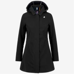 Mathy Bonded - Trench féminin mi-saison - Vestes - Noir / intérieur bleu marine - Femmes - Taille XL - K-Way - Beloutfit