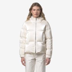 Lethille Thermo Pearly - Doudoune courte pour femmes - Vestes - Blanc cassé - Femmes - Taille M - K-Way - Beloutfit
