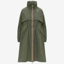 Aube Memory Touch - Veste longue imperméable femme - Vestes - Vert lichen - Femmes - Taille XS - K-Way - Beloutfit