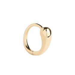 1 Boucle d'Oreille Créole Loop en Argent Doré, Diamètre 7,50 mm - PG01-325-U - Pdpaola