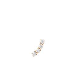 1 Boucle d'Oreille Essentiels Uma Dorée & Oxydes de Zirconium - PG01-749-U - Pdpaola