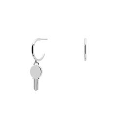 PROMO Boucles d'oreilles Clé Eternum, en Argent (AR02-363-U), Diamètre 12 mm - Pdpaola OCARAT.COM BIJOUTERIE N°1