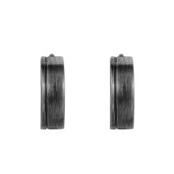 Boucles d'Oreilles Créoles Diego en Acier Vintage, Diamètre 13 mm - Phebus