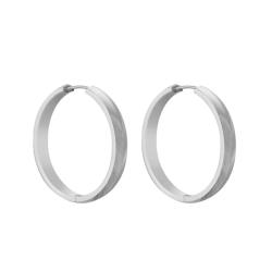 PROMO Boucles d'Oreilles Créoles Harlow Linear Texture en Acier - Fossil OCARAT.COM BIJOUTERIE N°1