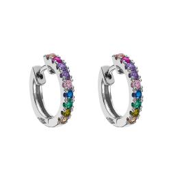 Boucles d'Oreilles Créoles Lotus Silver en Argent 925, Diamètre 15 mm - LP1993-4/1 - Lotus