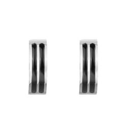 Boucles d'Oreilles Créoles Sandro en Acier, Diamètre 14 mm - Phebus