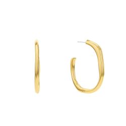 PROMO Boucles d'Oreilles Créoles Sculptural Elemental en Acier Doré - 35000644 - Calvin Klein OCARAT.COM BIJOUTERIE N°1