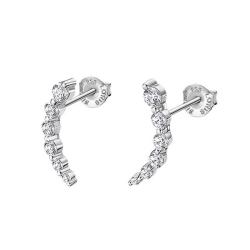 Boucles d'Oreilles d'Escalade Lotus Soirée en Argent - LP3389-4/1 - Lotus