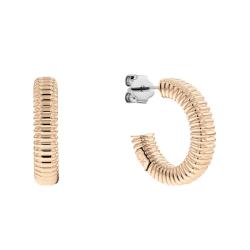 PROMO Boucles d'Oreilles Demi-Créoles en Acier Rose, Diamètre 18,50 mm - 35000033 - Calvin Klein OCARAT.COM BIJOUTERIE N°1