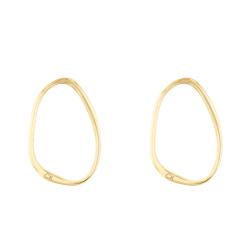 Boucles d'Oreilles Elongated Drops en Acier Doré - 35000451 - Calvin Klein