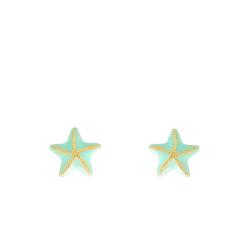 Boucles d'Oreilles Enfant Etoile de Mer en Or Jaune 375 - Bambins