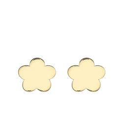 Boucles d'Oreilles Fleurs en Or Jaune 375 - Emanessence