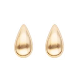 Boucles d'Oreilles Gouttes Creuses en Plaqué Or Jaune - Naïades