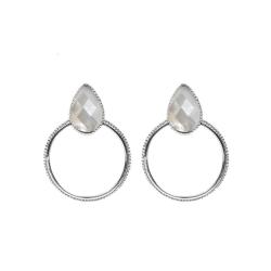 PROMO Boucles d'Oreilles Halima Argentées & Nacre - Emma & Chloé OCARAT.COM BIJOUTERIE N°1