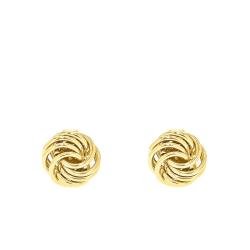 Boucles d'Oreilles Multi-Noeuds en Or Jaune 375 - Emanessence