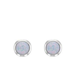 Boucles d'Oreilles Puces en Argent & Pierre Multicolore - Emanessence