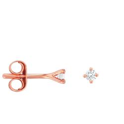 PROMO Boucles d'Oreilles Puces en Or Rose & Diamants Etoile 4 Griffes GSI - Diamond Lady OCARAT.COM BIJOUTERIE N°1
