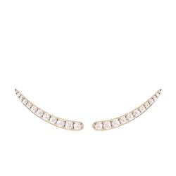 Boucles d'Oreilles Riga en Argent Doré & Oxydes de Zirconium Blancs - AR01-C92 - Pdpaola