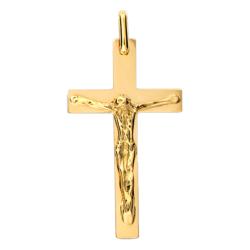 Christ Croix en Or Jaune 375 ou 750, Dimension 18 x 30 mm - Lucas Lucor