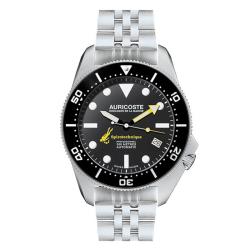 Coffret Montre Spirotechnique 300M Acier Cadran Index Bracelet Acier, Nato et Tropic A9111 - Auricoste