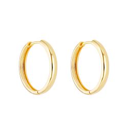 Créoles en Plaqué Or Jaune 750, Diamètre 19,50 mm - Emanessence