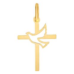 Croix Colombe Ajourée en Or Jaune 375 ou 750 - Lucas Lucor