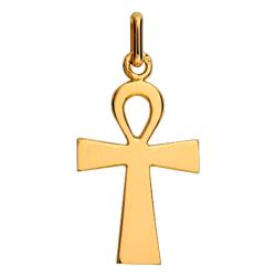 Croix de Vie Lisse en Or Jaune, Dimension 15 x 22 mm - Lucas Lucor