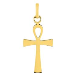 Croix de Vie Polie en Or Jaune - Emanessence