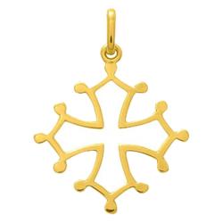 Croix Occitane Ajourée en Or Jaune - Emanessence