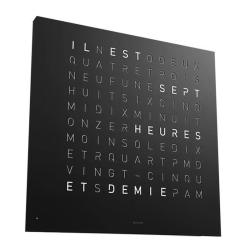 Horloge Earth 45 Black Pepper (Français) - 45 cm - Qlocktwo