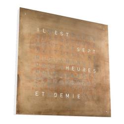 Horloge Earth 45 Creator's Edition Silver & Gold (Français) - 45 cm - Qlocktwo