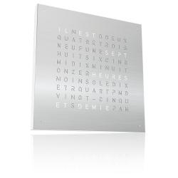 Horloge Earth 45 : Stainless Steel (Anglais) - Qlocktwo