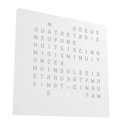 Horloge Earth 45 : White Pepper (Français) - 45 cm - Qlocktwo
