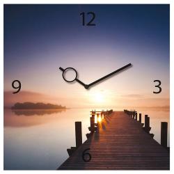 Horloge murale en verre - coucher de soleil VP40060 - Vedette